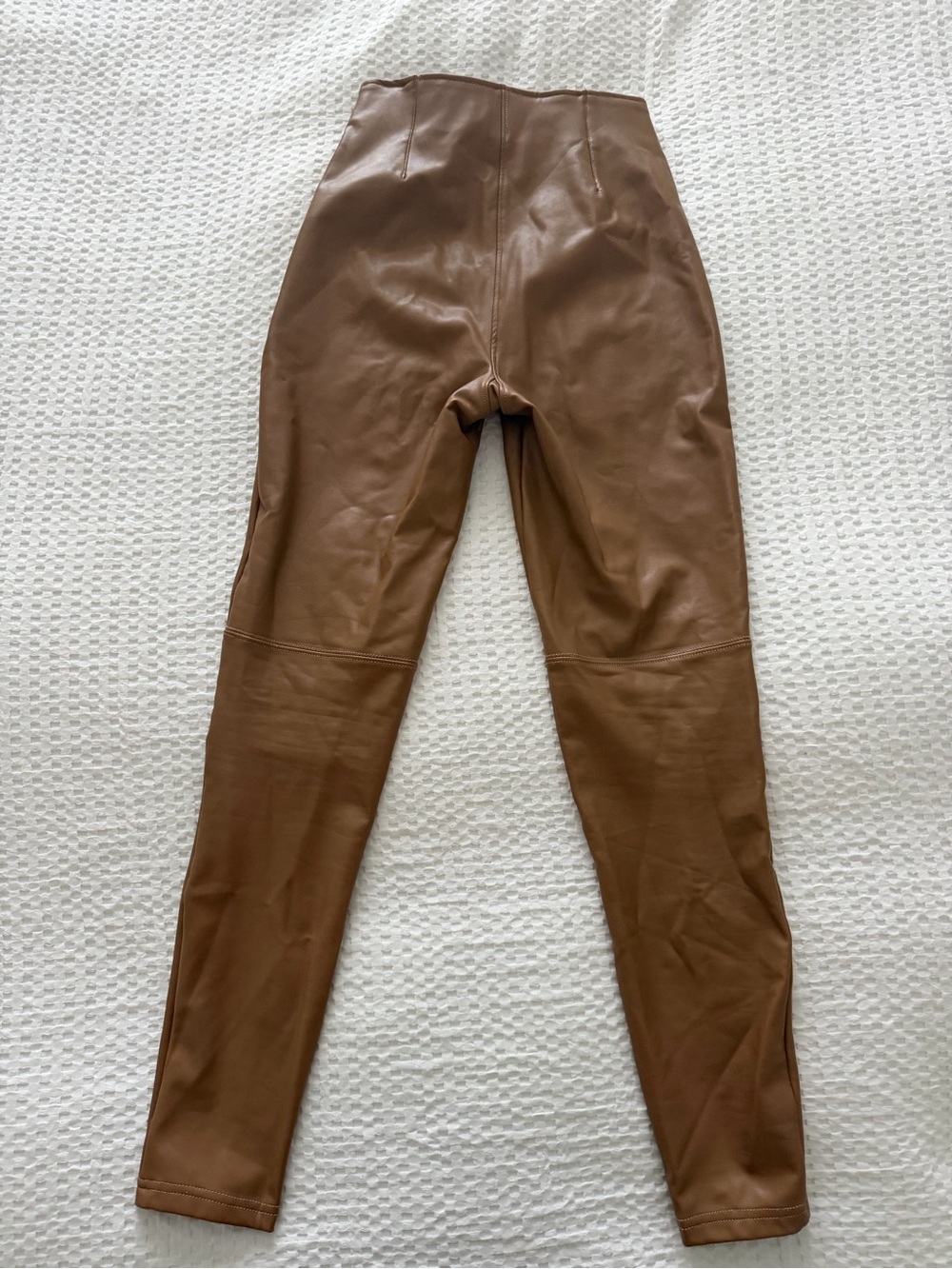 Abercrombie & Fitch Brown Faux Leather High-Waist Leggings